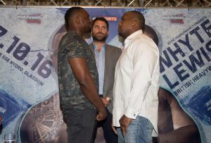 Both men come head to head at a feisty press conference. 