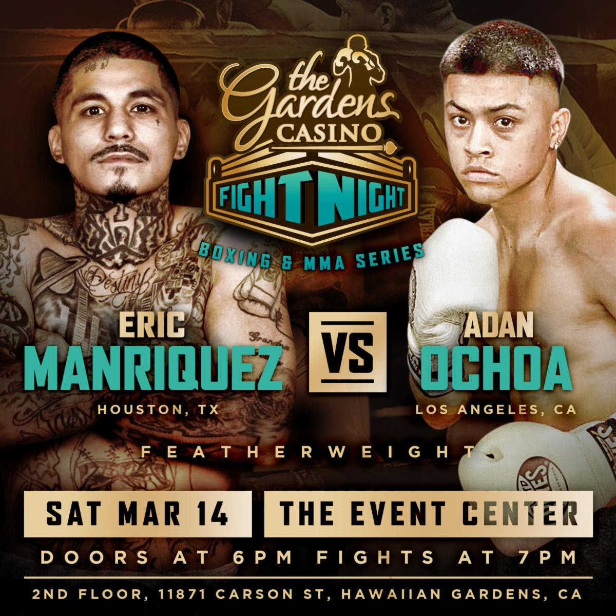 Gardens Casino Fight Night Big Opening Night Set For March 14